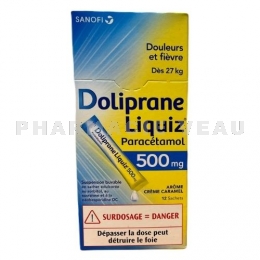 Doliprane Liquiz 500 mg 12 sachets