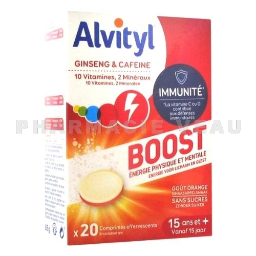 Alvityl Boost Ginseng & Caféine 20 comprimés