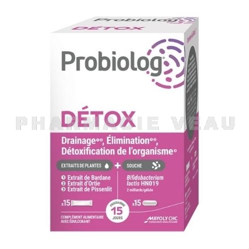 Probiolog Détox 15 gélules + 15 sticks