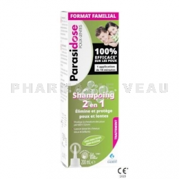 PARASIDOSE Shampoing 2en1 Poux et Lentes 250 ml