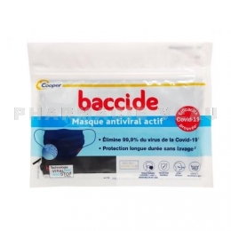 BACCIDE Masque Antiviral Actif Covid-19 Lavable x20