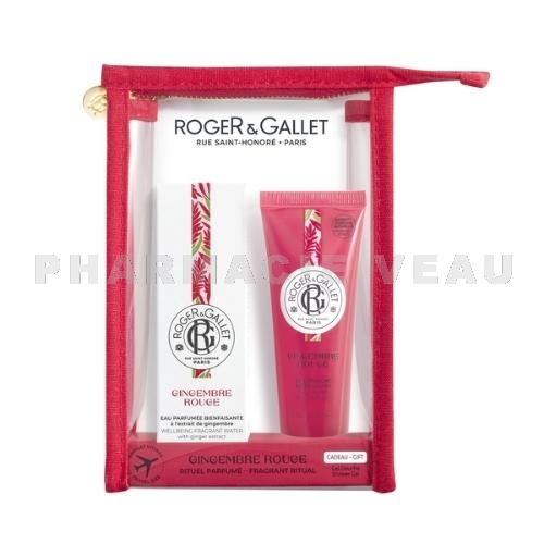 ROGER GALLET Trousse Gingembre Rouge Eau Parfumée 30 ml + Gel Douche offert