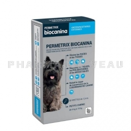 Biocanina Permetrix Antiparasitaires Externes Petits Chiens 3 pipettes 1 ml