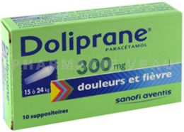 DOLIPRANE 300mg 10 suppositoires 15-24 kg