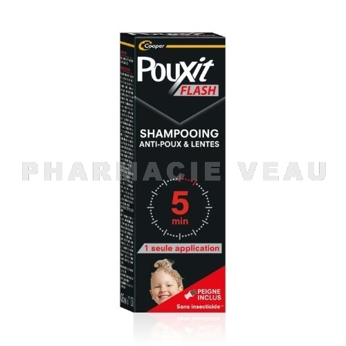 Pouxit Flash Shampooing Anti-Poux et Lentes 100 ml - Pharmacie Veau
