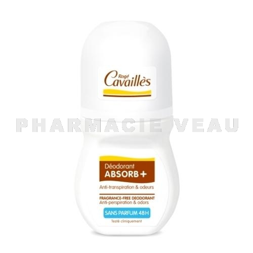 Rogé Cavaillès Déodorant Absorb+ Sans Parfum 48h 50 ml
