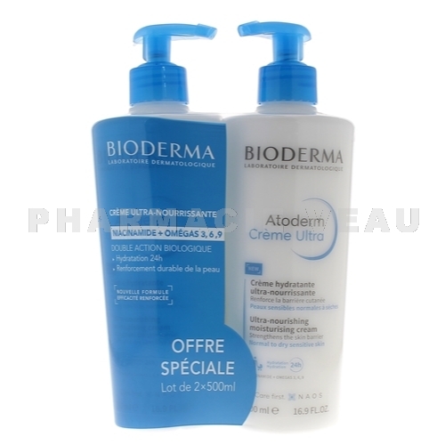 BIODERMA Atoderm Crème Ultra-Nourrissante 2x500 ml