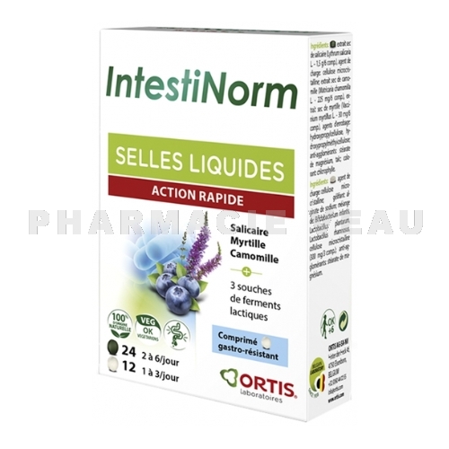 ORTIS - IntestiNorm Selles Liquides Action Rapide 36 comprimés