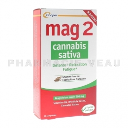 MAG2 Cannabis Sativa Détente Relaxation 30 comprimés