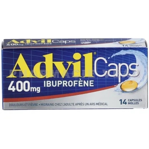 ADVILCAPS 400 mg boîte de 14 capsules molles