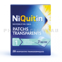 NIQUITIN PATCH 21mg/24h 28 Patchs transparents