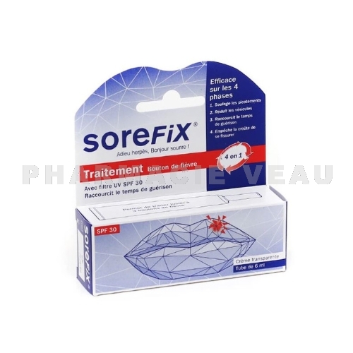 SOREFIX Bouton de Fièvre Gel labial SPF30 (6 ml)