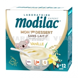 Modilac Mon 1er Dessert Sans Lait Vanille 6-12 mois 10 sachets
