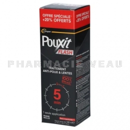 PouXit Flash Traitement Anti-Poux & Lentes Spray 180 ml