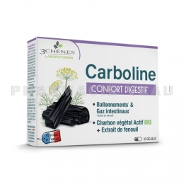 3 CHÊNES - Carboline Confort Digestif 30 gélules