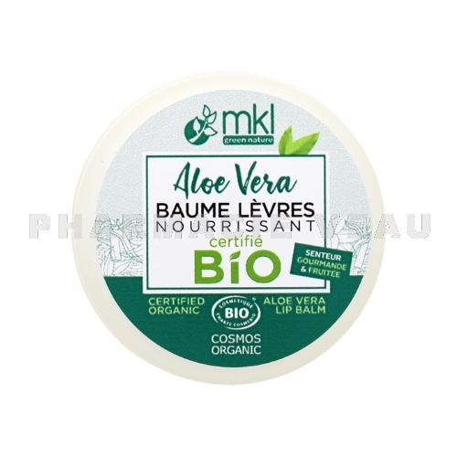 MKL Baume Lèvres Aloe Vera BIO pot 10 ml