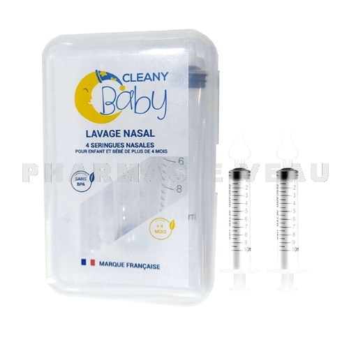Cleany Baby Mouche Bébé 2 seringues nasales - Pharmacie Veau