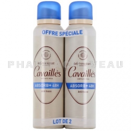 CAVAILLES - Déodorant  Absorb+ 48h - Spray 2x150 ml