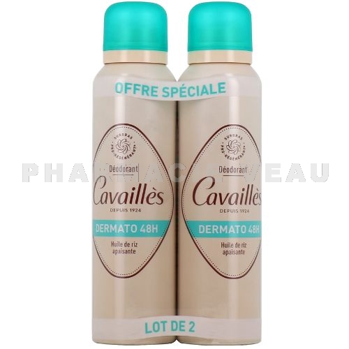 CAVAILLES - Déodorant Spray Dermato 48h Lot 2x150 ml