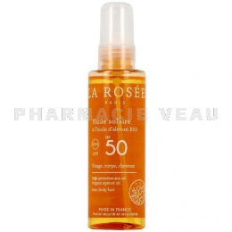  La Rosée - Huile Solaire Visage Corps Cheveux SPF50 - Spray 150ml