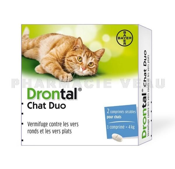 Drontal Chat Vermifuge Vers ronds et plats (2 comprimés)