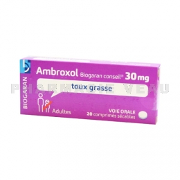 BIOGARAN - Ambroxol 30mg Toux Grasses - 20 Comprimés Sécables
