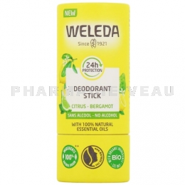 WELEDA - Déodorant 24h Stick Citron Bergamote BIO - Stick 50g
