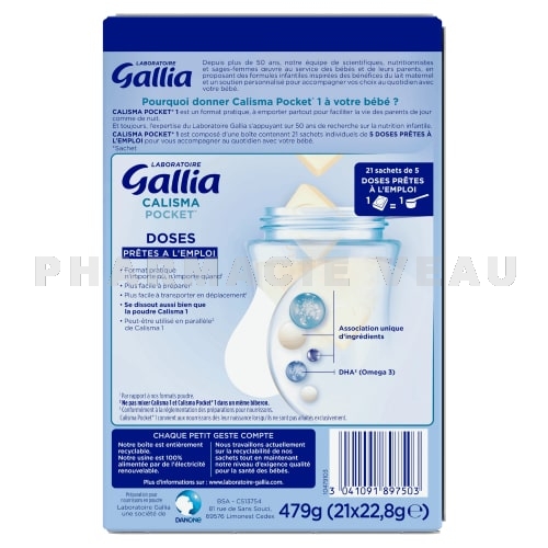GALLIA - Calisma Pocket 1er Âge - 21 Sachets De 5 Doses