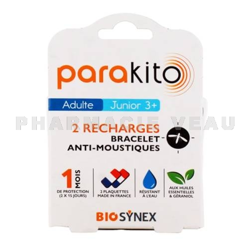 Parakito - Recharges bracelet anti-moustiques - 2 Recharges