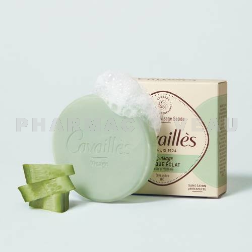 CAVAILLES - Nettoyant Visage - Masque Eclat Solide - 1 Nettoyant 70g