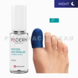 PODERM - Mycose Des Ongles Traitement Intensif Nuit - 1 Sérum Et 1 Capuchon
