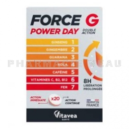Vitavea - Force G Power Day Booster & Energie - 20 Comprimés
