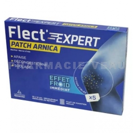 FLEC'Expert- Patch Arnica Effet Froid Immédiat - 5 Patch Découpable