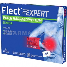 FLEC'Expert - Patch Harpagophytum Effet Chaud Immédiat - 5 Patchs Découplables