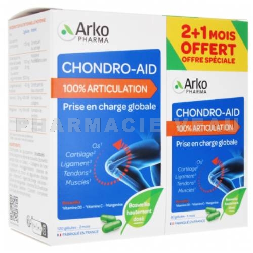ARKOPHARMA - Chondro-Aid 100% Articulation - 60/120/180 Gélules