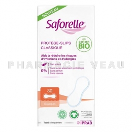 SAFORELLE - Protège-Slips Classique Coton Bio - 30 Protège-Slips