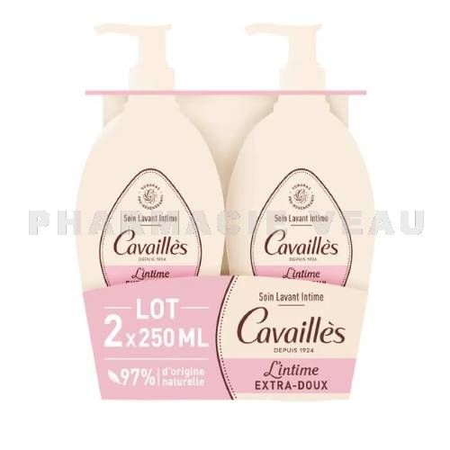 CAVAILLES - Soin Toilette Intime Extra-Doux - Lot 2x500/250ml