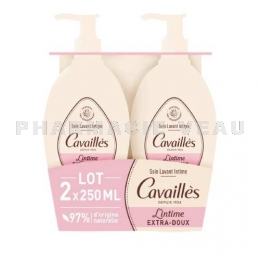 CAVAILLES - Soin Toilette Intime Extra-Doux - Lot 2x500/250ml