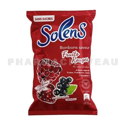 SOLENS - Bonbons Fruits Rouges Sans Sucre - Sachet 100g