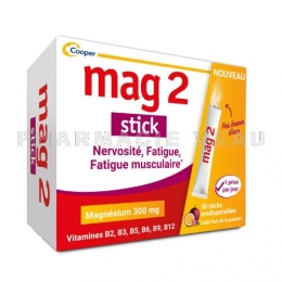 MAG2 - Stick Nervosité, Fatigue, Fatigue Musculaire - 30 Stick Fruit de la Passion