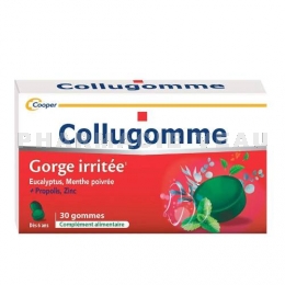 COOPER - Collugomme Gorge Irritée - 30 Gommes