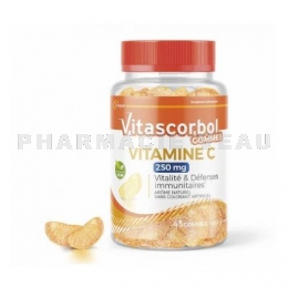 VITASCORBOL - Vitamine C Vitalité et Défenses Immunitaires - 45 Gommes