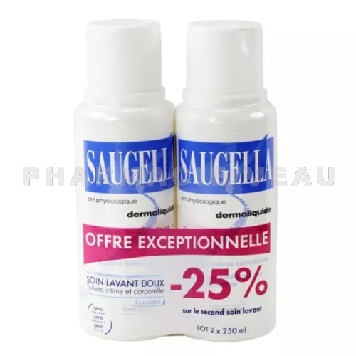 SAUGELLA - Dermoliquide Soin Lavant Doux - 250/2x250ml