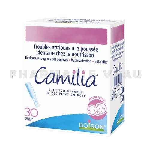 CAMILIA Poussée dentaire Bébé Chamomilla (30 unidoses) Homéopathie