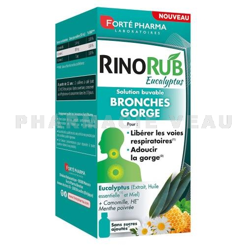 Forté Pharma - Rino Rub Sirop Bronches et Gorge - 120ml