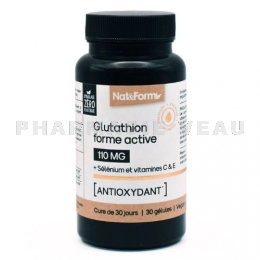 Nat & Form - Glutathion Forme Active 110mg - 30gélules