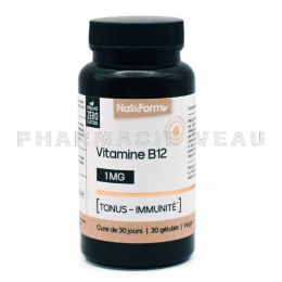 Nat & Form - Vitamine B12 1mg Tonus & Immunité - 30gélules