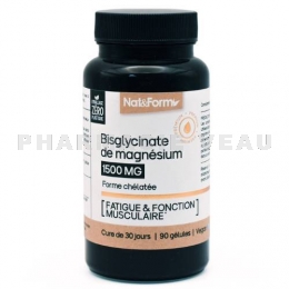 Nat & Form - Bisglycinate de Magnésium 1500mg - 90gélules