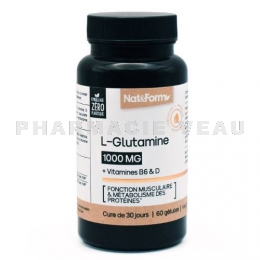Nat & Form - L-Glutamine 1000mg - 60gélules