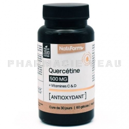 Nat & Form - Quercétine 500mg Antioxydant - 60 gélules 